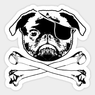 Jolly Pugger Pirate Pug Sticker